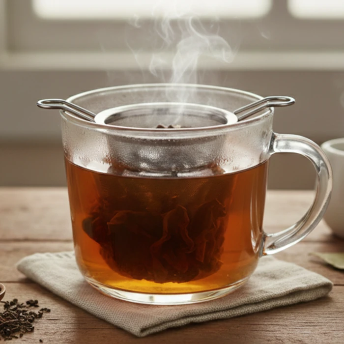 Preparación de té negro a granel