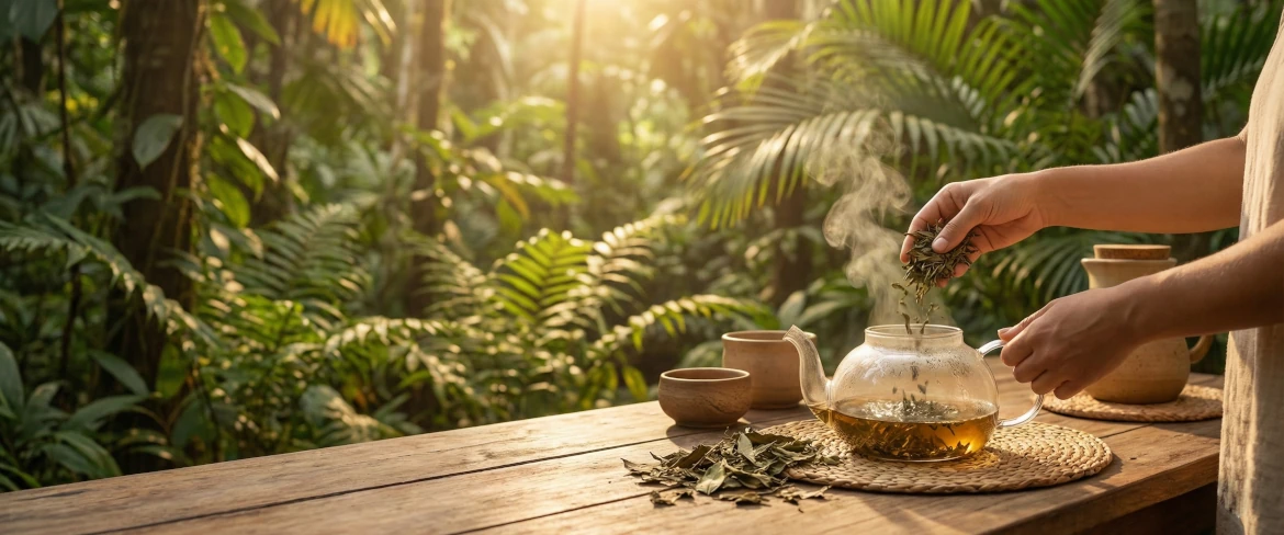 Cómo preparar el té de guayusa: una taza de infusión elaborada con hojas de Ilex guayusa