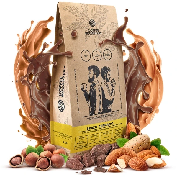Bro Coffee Roastery: café en grano «Brazil Cerrado Premium» con almendras, chocolate y frutos secos.
