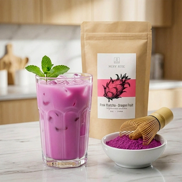 Mary Rose Pink Matcha - piña de dragón en polvo