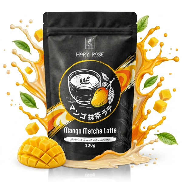 Mary Rose Mango Matcha Latte – café con leche de mango y matcha.