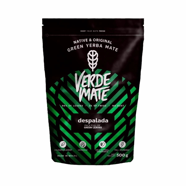 Yerba mate verde «Verde Mate Green Despalada» en envase tipo doypack.