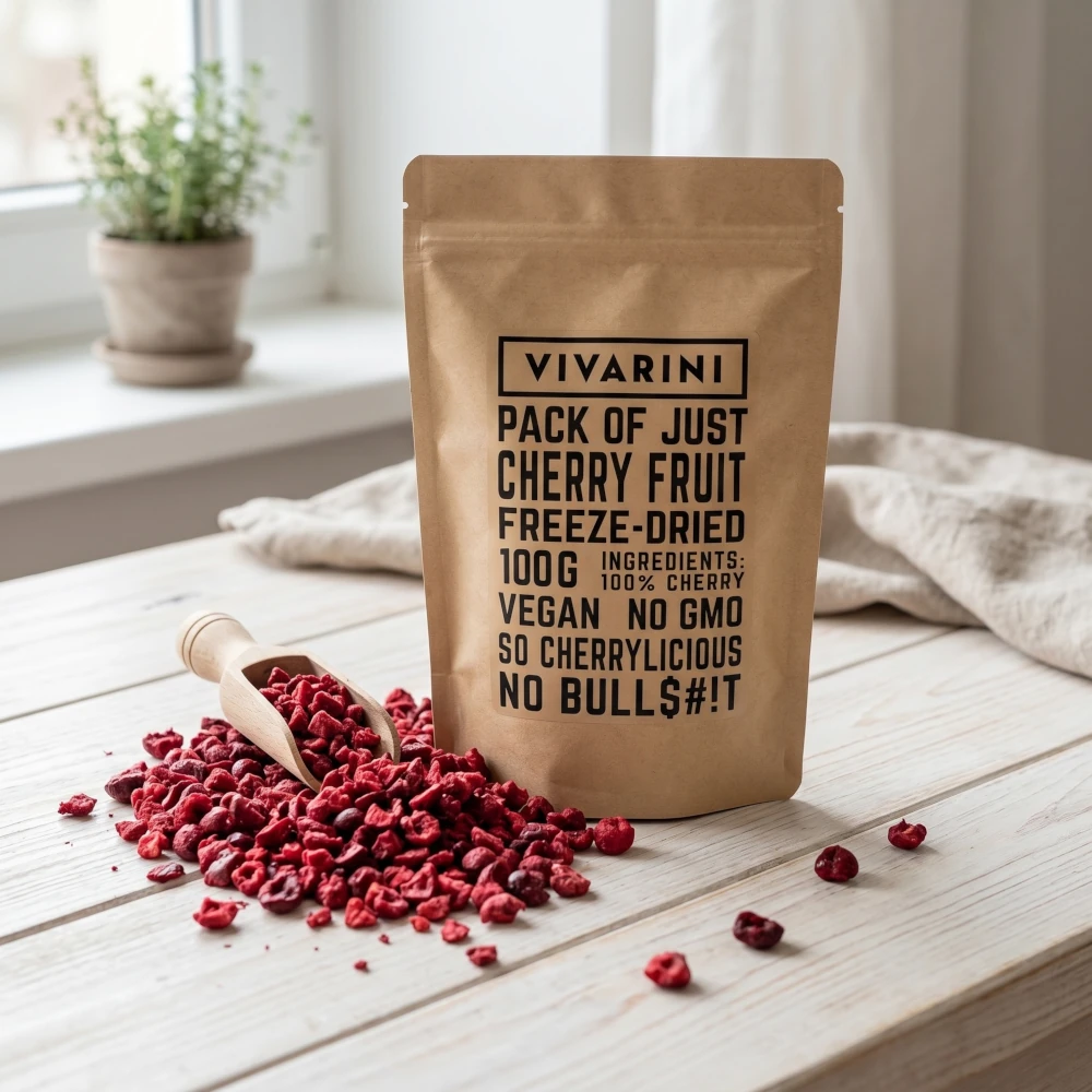 Cerezas liofilizadas Vivarini – producto de fruta liofilizada