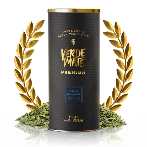 Verde Mate Green Premium Pure Despalada en un elegante tubo