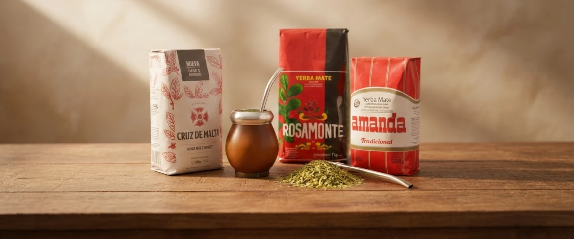 Marcas clásicas argentinas de yerba mate: Amanda, Rosamonte y Cruz de Malta