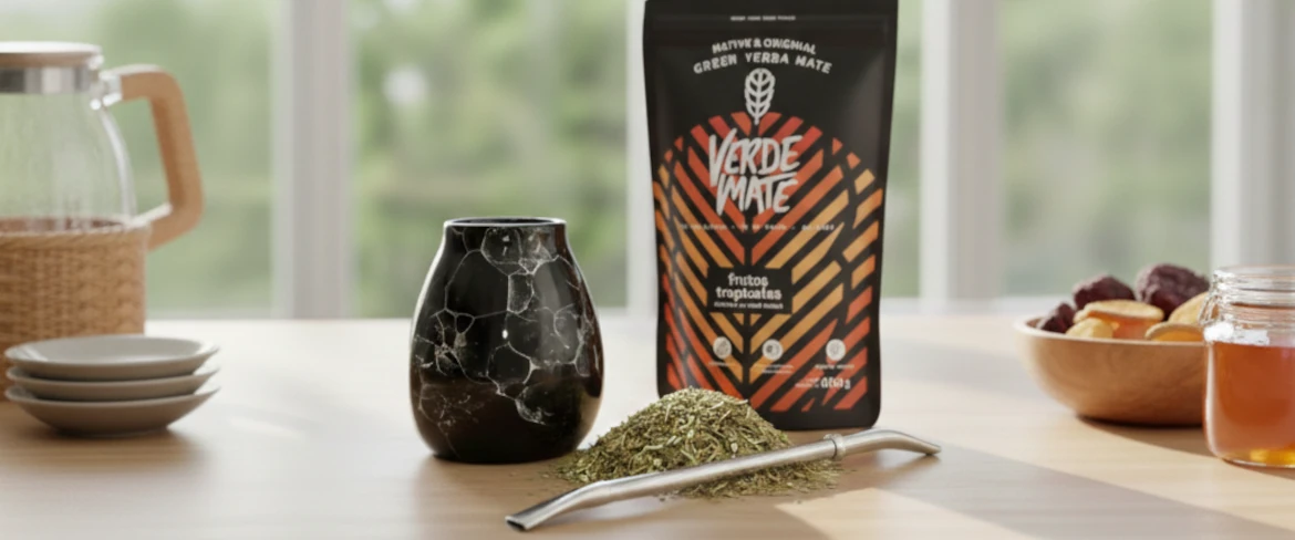 Kit básico para yerba mate: taza para yerba mate, bombilla y envase para yerba mate.