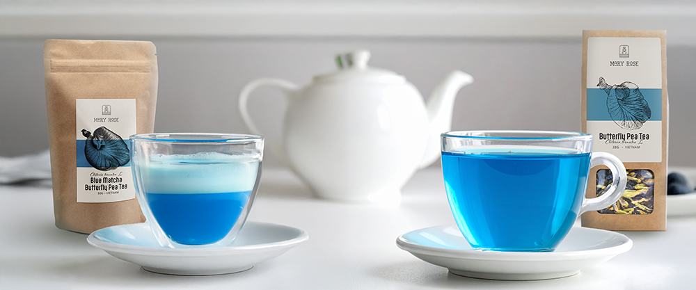 Mary Rose: té elaborado con flores de Clitoria ternatea