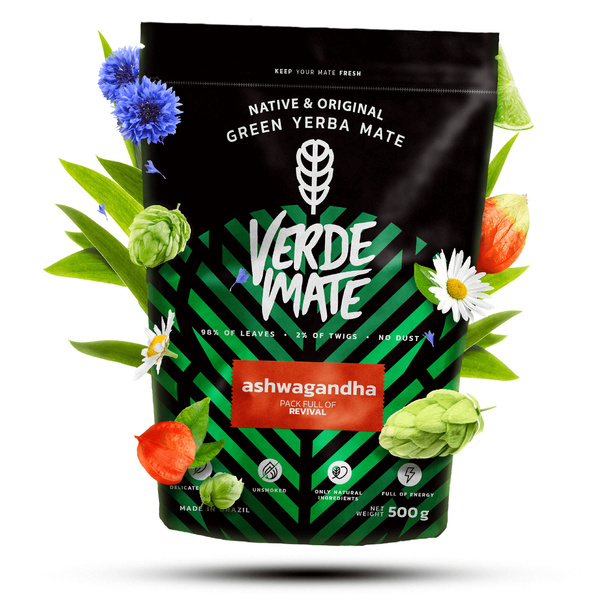Set de Yerba Mate Verde Mate 500g 0,5kg Yerbomos XL + Calabaza + Bombilla