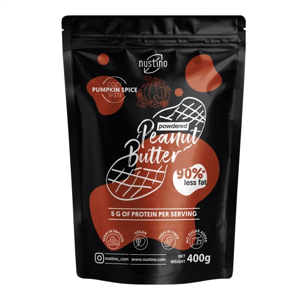 Nustino – Mantequilla de cacahuete en polvo – Pumpkin Spice (sin azúcar añadido) 400 g