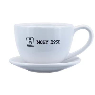 Taza con logotipo Mary Rose (blanca) 200 ml