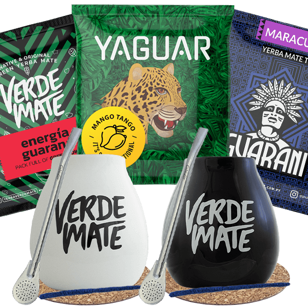 Set de bombilla de Yerba Mate Verde Matero para dos personas