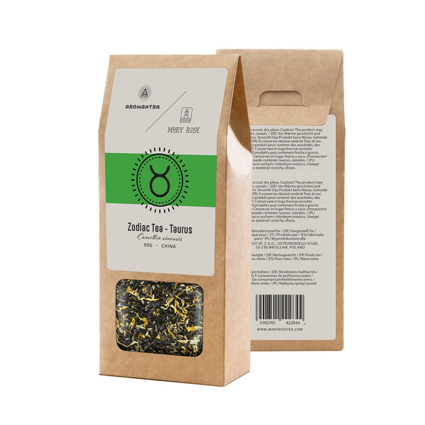 Set para Tauro: té del zodíaco + piedra mágica