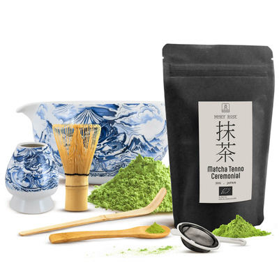 Set ceremonial para preparar té matcha: matcha BIO japonesa 30g + accesorios