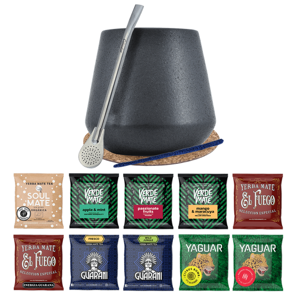 Yerba Mate Set 10x50g Calabaza Bombilla 500g