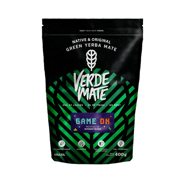 Verde Mate Green Game On 0,4 kg – yerba mate para gamers con sabor a bebida energética