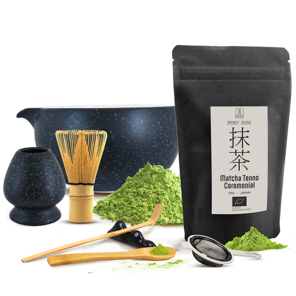 Set ceremonial para preparar té matcha: matcha BIO japonesa 30g + accesorios