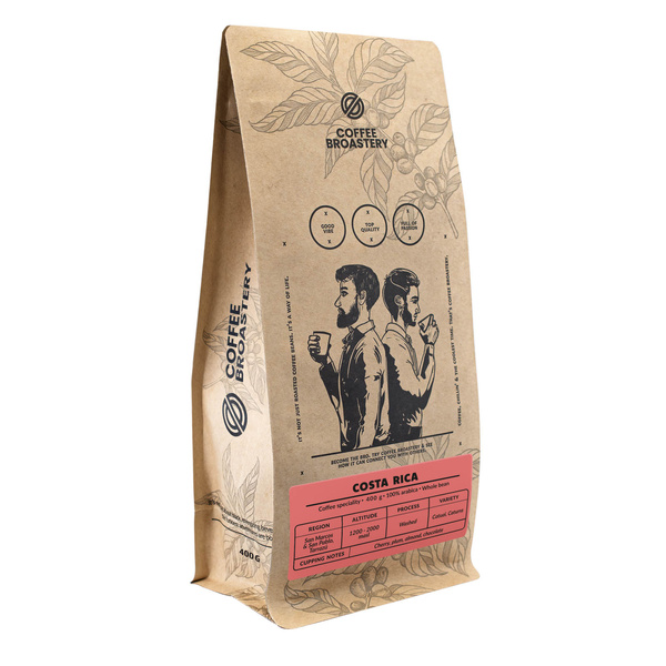 Bro Coffee Roastery - Café arábica en grano Costa Rica San Rafael Speciality 400 g
