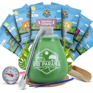Yerba Mate Rio Parana set de inicio accesorios