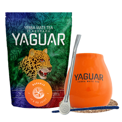 Yerba Mate Set para principiantes Naranja Calabaza 500g