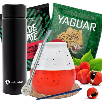 Kit de inicio de Yerba Mate Termo Calabaza 2x50g