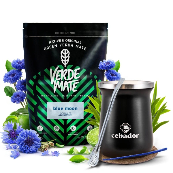 Set de Yerba Mate Verde Mate 500g 0,5kg Taza Térmica TermoMate PRO