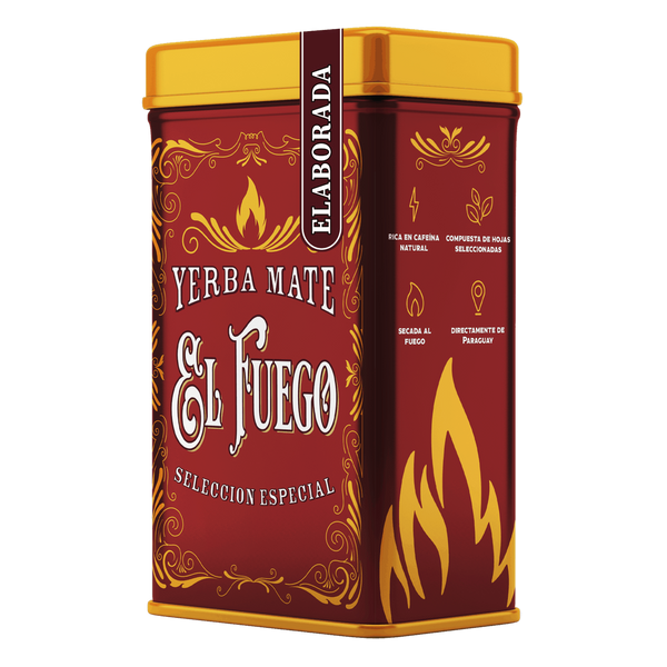 Yerbera – lata con El Fuego Elaborada 0,5 kg 