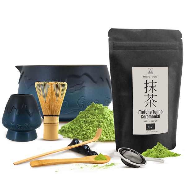 Set ceremonial para preparar té matcha: matcha BIO japonesa 30g + accesorios