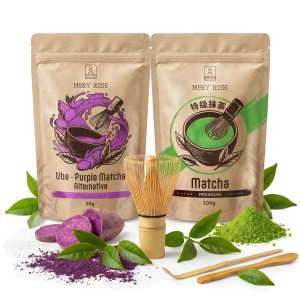 Set para Matcha Latte colorido: Matcha + Purple Matcha + accesorios
