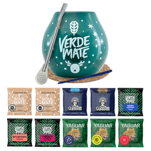 Yerba Mate Set 10x50g Calabaza De Invierno Bombilla