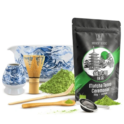 Set ceremonial para preparar té matcha: matcha BIO japonesa 30g + accesorios