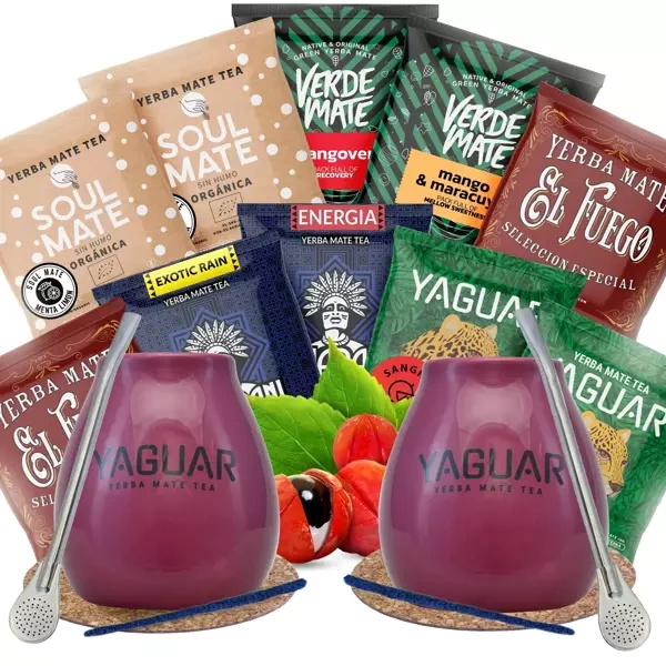 Yerba Mate Mateo Set PARA DOS Bombilla