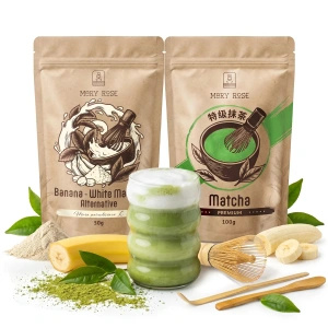 Set para Matcha Latte colorido: Matcha + White Matcha + accesorios