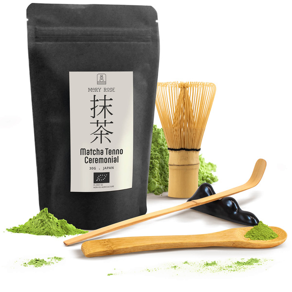 Set ceremonial para preparar té matcha: matcha BIO japonesa 30g + accesorios