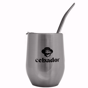 TermoLid – mate de acero inoxidable con tapa – Cebador (plateado) – 350 ml