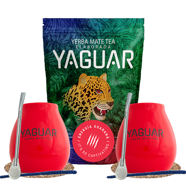 Yerba Mate Yaguar Energia 500 g + accesorios - set para parejas