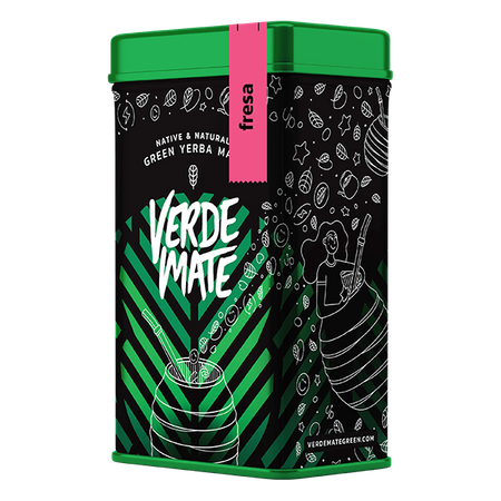 Yerbera – lata con Verde Mate Green Fresa 0,5kg 