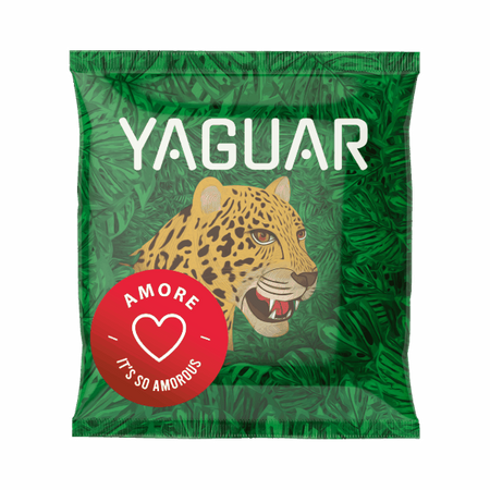 Yaguar Amore 50 g – yerba mate brasileña con hierbas y frutas 