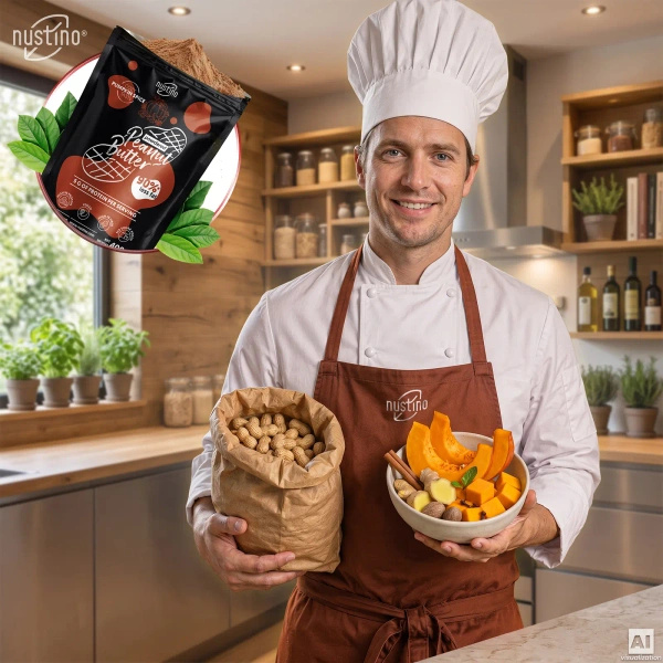 Nustino – Mantequilla de cacahuete en polvo – Pumpkin Spice (sin azúcar añadido) 400 g