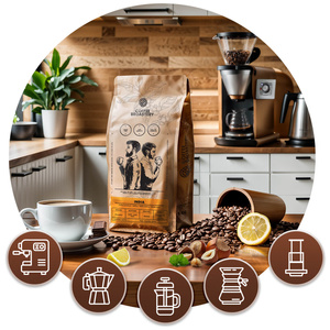 Bro Coffee Roastery - Café arábica en grano India Karnataka Premium 1 kg