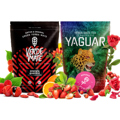 Set de Yerba Mate: Verde Mate + Yaguar