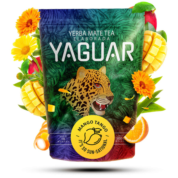 Set de Yerba Mate Yaguar 500g 0,5kg Calabaza + Bombilla