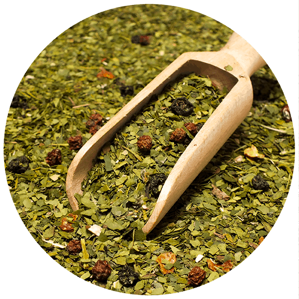 Yerbera – Lata metálica + Verde Mate Green Frutos del Bosque 0,5 kg