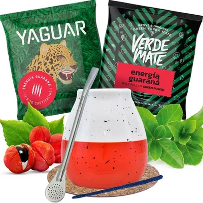 Set de yerba mate Calabaza + Bombilla 2x50g