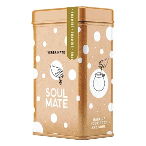 Yerbera – Lata metálica + Soul Mate Orgánica Siempre 0,5 kg