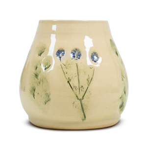 Calabaza de cerámica Flora Blue 300 ml – Serie Cráter