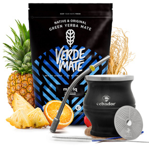 Juego de Yerba Verde Mate Mas IQ 0,5kg + TermoColador