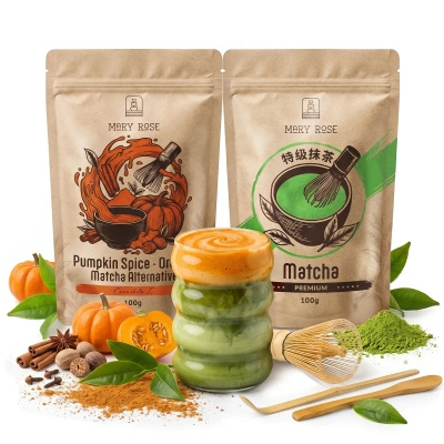 Set para Matcha Latte colorido: Matcha + Orange Matcha + accesorios