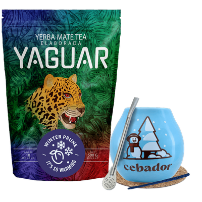 Yerba Mate set de invierno de inicio Yaguar Winter Prune 500g