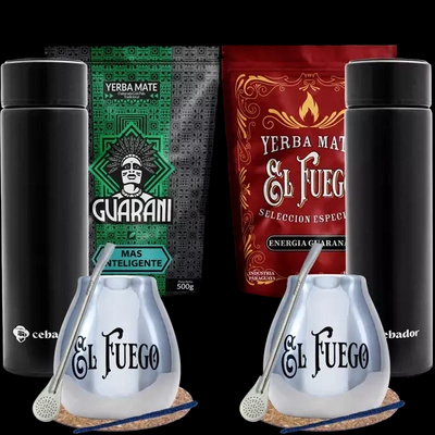 Set de Yerba Mate para Dos 2x0.5kg Termo