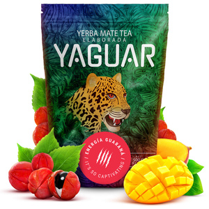 Set de Yerba Mate Yaguar 500g 0,5kg Yerbomos XL + Calabaza + Bombilla